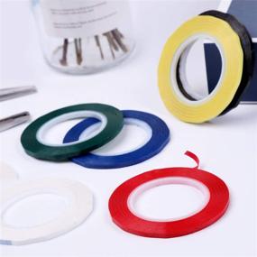 img 1 attached to 🎨 Cridoz 6 Rolls 1/8 Whiteboard Tape: Thin & Versatile Lines for Dry Erase Boards, Art, and Chart Grids