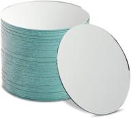 🪞 50-pack of 4 inch round mirrors for crafts and diy decorations: glass circles and tiles bulk for art projects logo