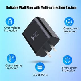 img 2 attached to 🔌 Costyle Dual USB Wall Charger for Fast Charging - 3 Pack, Quick Charger 3.0 & 5V 2.4A Ports, iPhone 11 XS Max, Samsung Galaxy S10 S9 S8, Note 8 9 10, Pixel Compatible (Black)