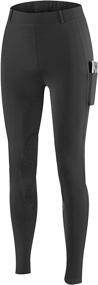 img 4 attached to 👖 Winter Fleece-Lined Riding Breeches for Women | Equestrian Horseback Silicone Knee Patch Pants with Pockets | BALEAF