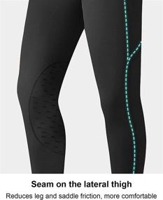 img 1 attached to 👖 Winter Fleece-Lined Riding Breeches for Women | Equestrian Horseback Silicone Knee Patch Pants with Pockets | BALEAF