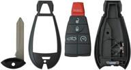 🔑 enhance your dodge dart 5 button keyless entry: replacement case shell housing and button pad with fcc id m3n52297100 by qualitykeylessplus logo