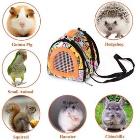 img 3 attached to Breathable Portable Small Animals Carrier Bag - Ideal for Rats, Sugar Gliders, Guinea Pigs, Chinchillas, Hamsters, Hedgehogs - Convenient Outdoor Travel Pouch with Detachable Strap & Zipper
