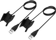 kingacc 2-пак заменяющих кабелей для зарядки usb, док-адаптеров для фитнес-браслета fitbit alta hr smart fitness watch - 3,3 фута/1 метр логотип