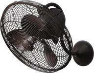 🌬️ matthews ll-tb laura 16" outdoor wall fan for convenient cooling, remote control, 3 metal blades with safety cage, textured bronze finish логотип