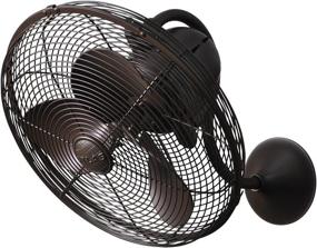 img 4 attached to 🌬️ Matthews LL-TB Laura 16" Outdoor Wall Fan for Convenient Cooling, Remote Control, 3 Metal Blades with Safety Cage, Textured Bronze Finish