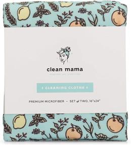 img 2 attached to 🍊 Clean Mama Premium Microfiber Cleaning Towels - Set of 4, 100% Microfiber Utility Towels with Multicolored Fruit Design