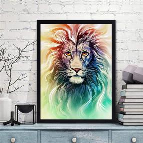 img 2 attached to Full Square Diamond Angry Lion DIY 5D Diamond Painting 🦁 Kit - Rhinestone Cross Stitch Art Craft Supply for Home Wall Decor