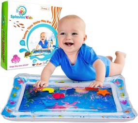 img 2 attached to Inflatable Tummy Time Premium Water Mat for Infants and Toddlers: 👶 The Ideal Fun-Filled Play Activity Center to Stimulate Your Baby's Growth and Development