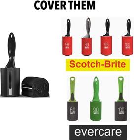 img 2 attached to 🐶 Scotch Brite Lint Roller Cover - Evercare & Protecting Extra Sticky Roller, 2 Pack, Black Dog Covers