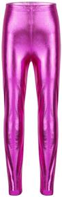 img 4 attached to YOOJIA Metallic Length Workout Leggings Girls' Clothing in Leggings