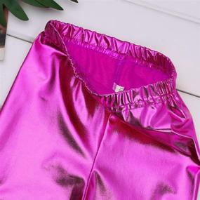 img 2 attached to YOOJIA Metallic Length Workout Leggings Girls' Clothing in Leggings