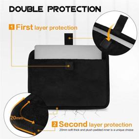 img 1 attached to FYY 12-13.5" Premium Leather Laptop Sleeve Case Cover - Sleek and Protective Design