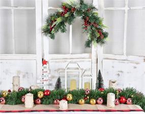 img 1 attached to Enhance Your Holiday Décor with DearHouse 33 Foot Christmas Garland - Perfect for Outdoor or Indoor Home Garden, Fireplaces & Holiday Party Decorations