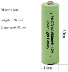 img 1 attached to 🔋 Pack of 12 BAOBIAN AA Ni-Cd 800mAh 1.2V Double A Rechargeable Batteries for Outdoor Solar Lights, Garden Lights, Remotes, Mice - Better for SEO