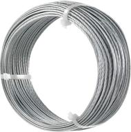 🖼️ picture hanging wire #4 - 100 feet | braided vinyl coated wire, supports up to 50lbs | for photo frames, artworks, mirrors | 1.5mm x 30.5 meters logo