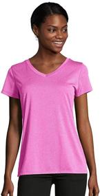 img 3 attached to Hanes Sport Women's Performance V-Neck Tee - Heathered Design
