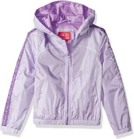 img 2 attached to Girls' Pink Platinum Printed Windbreaker Jacket 👧 with Mesh Lining for Enhanced Style and Comfort