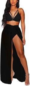 img 4 attached to 👙 Pink Queen Women's 3 Piece Bikini Set with Sheer Mesh Skirt Cover Ups: Chic Swimsuit Ensemble for Beach Bliss