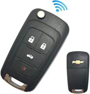 🔑 бесключевой пульт key fob flip folding для замены на chevrolet camaro cruze malibu equinox sonic impala oht01060512 (2010-2017) - 4 кнопки логотип