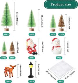 img 3 attached to 🎄 Complete 28-Piece Miniature Christmas Tree Decoration Set - Santa Style: Mini Trees, Street Lamps, Santa Gnomes, and more!