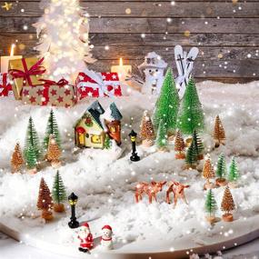 img 2 attached to 🎄 Complete 28-Piece Miniature Christmas Tree Decoration Set - Santa Style: Mini Trees, Street Lamps, Santa Gnomes, and more!