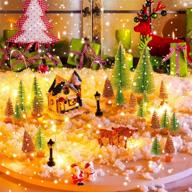 🎄 complete 28-piece miniature christmas tree decoration set - santa style: mini trees, street lamps, santa gnomes, and more! logo