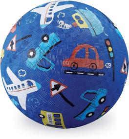 img 2 attached to 🐊 Crocodile Creek - Durable Rubber Playground Ball for Outdoor Games - Ships Inflated, PVC-Free Design - Ideal for 4 Square, Kickball, and Active Sports - Size 7", Blue - Suitable for Kids Ages 3 and Up