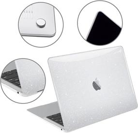 img 3 attached to Чехол GJGOO для MacBook Air 13 дюймов 2021-2018: блестящий защитный кожух, клавиатурный чехол и защитное стекло - прозрачный