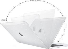 img 1 attached to Чехол GJGOO для MacBook Air 13 дюймов 2021-2018: блестящий защитный кожух, клавиатурный чехол и защитное стекло - прозрачный