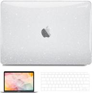 чехол gjgoo для macbook air 13 дюймов 2021-2018: блестящий защитный кожух, клавиатурный чехол и защитное стекло - прозрачный логотип