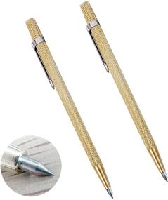 img 4 attached to 2-Piece Metal Scribe Tool Set with Tungsten Carbide Tips - Engraved Pen for Glass, Wood, Ceramics, and Gold