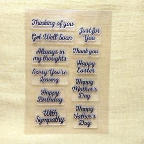 img 3 attached to 🎉 Gaozongter Happy Birthday Clear Stamps: Perfect for Card Making, Scrapbooking, and Photo Decor