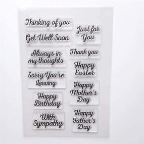 img 1 attached to 🎉 Gaozongter Happy Birthday Clear Stamps: Perfect for Card Making, Scrapbooking, and Photo Decor