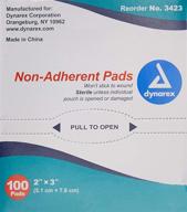 💊 dynarex non-adherent sterile pads (2x3) - box of 100: effective wound care solution логотип