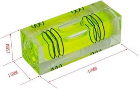 img 3 attached to ✨ High Precision Mini Level Bubble Set for Household: 3-Line Level Ball, Level Ruler (401515mm, Green, 4PCS)