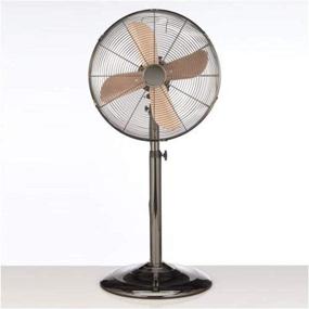 img 1 attached to Enhance your Space with the Deco Breeze DecoBreeze DBF0210 Transitional Floor Fan in Bronze/Dark, 16.00 inches, Metallic Black Finish