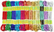 🧵 threadnanny - 24 skeins of 100% cotton metallic thread for hand embroidery in assorted colors logo