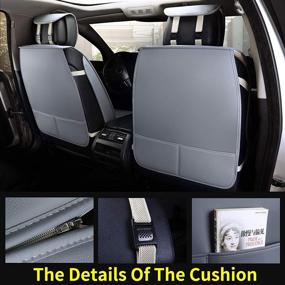 img 2 attached to Aierxuan 2Pcs Car Seat Covers Front Set With Waterproof Leather Interior Accessories