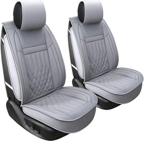 img 4 attached to Aierxuan 2Pcs Car Seat Covers Front Set With Waterproof Leather Interior Accessories