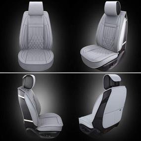 img 1 attached to Aierxuan 2Pcs Car Seat Covers Front Set With Waterproof Leather Interior Accessories