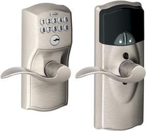 img 1 attached to 🏠 SCHLAGE FE599NX CAM 619 ACC 619 Home Keypad Lever with Nexia Home Intelligence, Satin Nickel - Secure and Intelligent Access Control Solution for Your Home