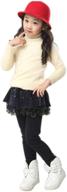 adorable layered skirt leggings for little girls: must-have girls' clothing logo