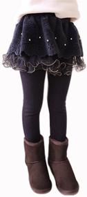img 3 attached to Adorable Layered Skirt Leggings for Little Girls: Must-Have Girls' Clothing