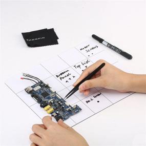 img 2 attached to 🔧 Showpin Magnetic Project Mat: The Ultimate Solution to Prevent Small Electronics from Being Lost – Professional Cell Phone, Laptop, and Computer Repair Mat for iPhone and Macbook