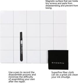 img 3 attached to 🔧 Showpin Magnetic Project Mat: The Ultimate Solution to Prevent Small Electronics from Being Lost – Professional Cell Phone, Laptop, and Computer Repair Mat for iPhone and Macbook