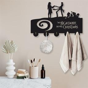 img 3 attached to The Nightmare Before Christmas Key Hooks - Heavy Duty Wall Hooks (Max 20LB) for Wall Décor, Wood Coat Hooks, Key Holder, Key Hanger - Perfect for Entryway, Kitchen, and More