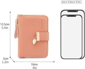 img 3 attached to CALIYO Womens Wallets RFID Blocking: Small Wallet for Women with Tassel, Bifold Design and Leaf Pendant