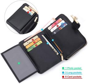img 2 attached to CALIYO Womens Wallets RFID Blocking: Small Wallet for Women with Tassel, Bifold Design and Leaf Pendant