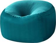 🪑 chun yi spandex bean bag chair cover (no filler) - organize kids toys & memory foam, extra large seat coat with zipper (teal, 31.5"x31.5"x17.5") logo